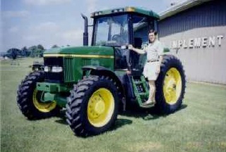 Doug tries out John Deere tractors at Mondovi Implement in Wisconsin